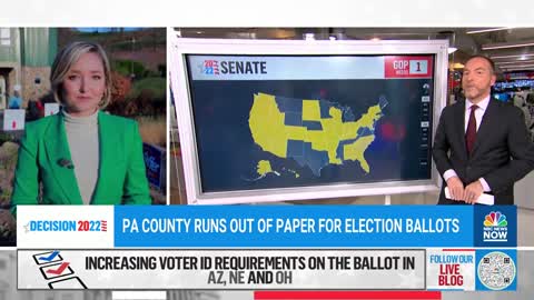 Chuck Todd says PA county running out of paper ballots