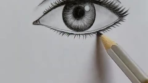Realistic eye Drawing __ How to draw eye sketch _shorts