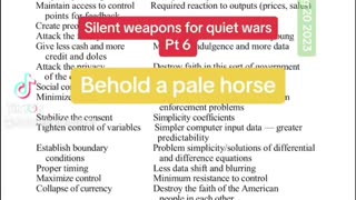 Silent Weapons For Quiet Wars pt 6 Behold A Pale Horse