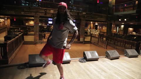 Waka Flocka Flame goofs around during pre-show