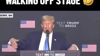 Trump Imitates Biden Walking Off Stage