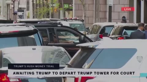 President Trump gives a wave this morning leaving Trump Tower