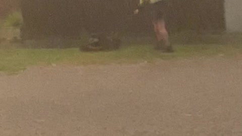 Massive Storm Doesn’t Stop Man From Mowing