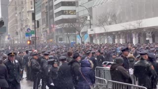 Thousands Of Police Gather For NYPD Officer Jason Rivera's Funeral