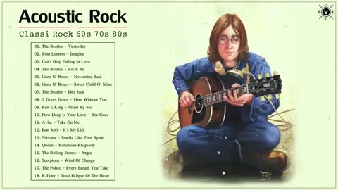 Acoustic Classic Rock 60s 70s 80s - Classic Rock Greatest Hits Playlist, Relaxing Songs 🔴
