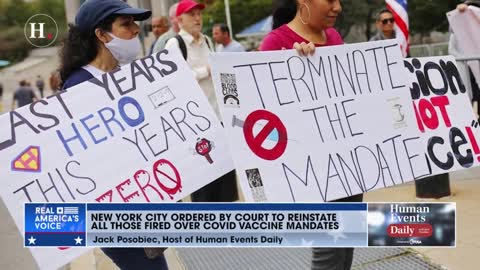 POSOBIEC: The New York Supreme Court has ordered the reinstatement of all employees fired over the Covid-19 vaccine mandates
