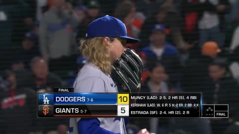 Dodgers vs. Giants Game Highlights -41223- MLB Highlights