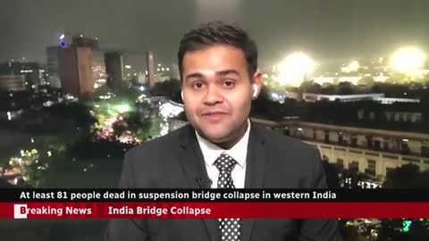 Dozens dead after suspension bridge collapses in western India