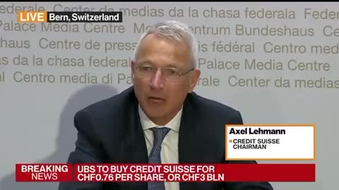 Credit Suisse Chairman Blames The Public For Banking Crisis