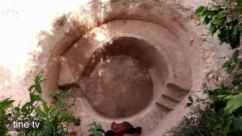 Unbelievable! Build the Secret Underground House with Best swimming pool slides by Ancient Skills
