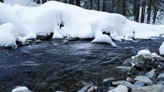 cold river in the mountains