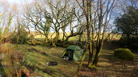 Spending time in the tent. Timelapse. GoPro. Dartmoor. March 2023