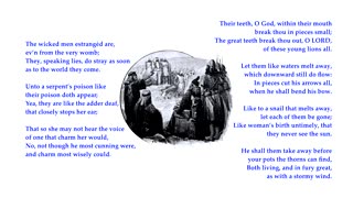 Psalm 58 v1-3 & 11 of 11 "Do ye, O congregätion, indeed speak righteousness?" Tune: Effingham