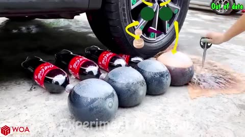 Crushing Crunchy & Soft things by Car | Experiment Car VS Nails, Coca Cola | Woa Doodls Funny Videos