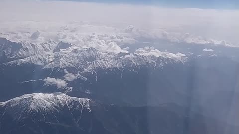 Snow covered mountains | Nanga parbat and K2 | Bird's eye view