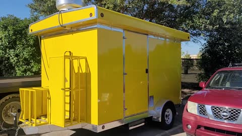 2022 7' x 12' Brand New Kitchen Food Trailer with Fire Suppression System for Sale in Texas
