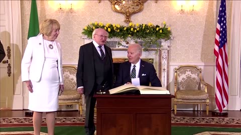 Biden meets Irish President Michael Higgins
