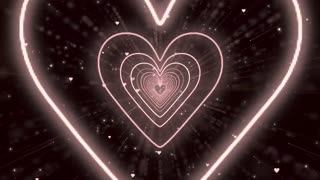 276. Heart Tunnel Background🤎Brown Neon Heart