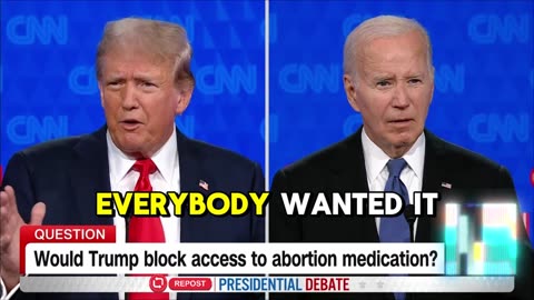 Check It Out - Pt 7 Donald Trump & Joe Biden Presidential Debate 2024! Trump on Roe. #politics