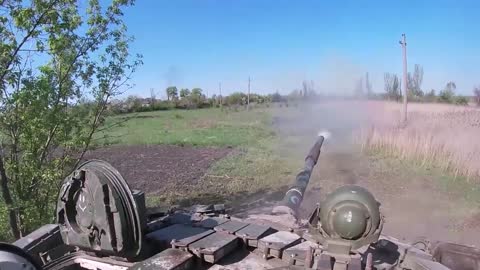 deNAZIfication - 🇷🇺 T-72B3 Tank crews of the Russian Armed Forces destroy AFU firing points