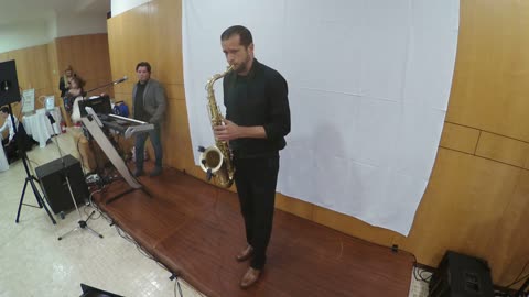 Alessandro Figueiroa's emotive tenor sax rendition of 'Thank You' by Dido at a friend's wedding