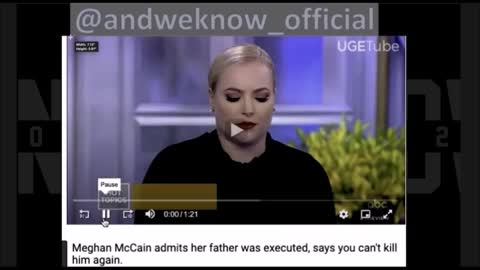 Meghan McCain admits her father was executed, says you can't kill him again