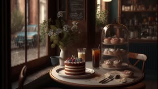 Cozy Cafe Ambience - Rainy Afternoon ASMR