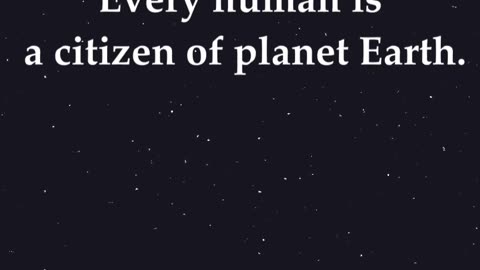 Agree or disagree? 🙂 Every human is a citizen of planet Earth. #shorts