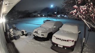 Son Slips in Slippers on Snow