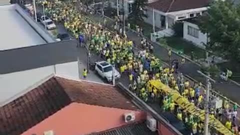 Demonstration now ,11.18.2022 in battalion 62 bi Joinville Brazil