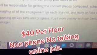 $40 per hour | Social Media job