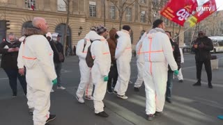Exterminators dump rat corpses at Paris city hall in protest of pension reforms