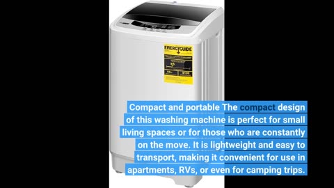 Nictemaw Portable Washing Machine 17.8Lbs Capacity Portable Washer with Drain Pump 2.3Cu.ft Ful...
