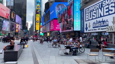 WALK Times Square NEW YORK City USA 4k video Travel vlog