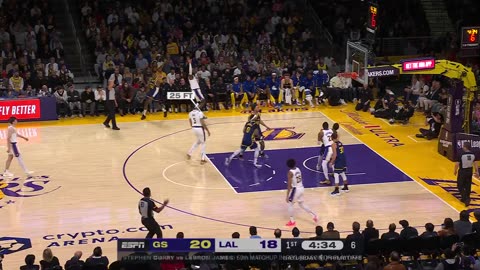 NBA - LeBron cashes back-to-back triples early in LA 🔥 Warriors-Lakers