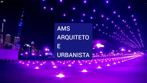 Imagens com drones sincronizados (arte) - AMS ARQUITETO E URBANISTA