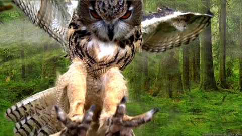 When owl feathers are scary and terrifying