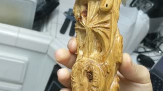 Custom carved walking stick