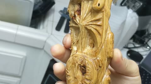 Custom carved walking stick