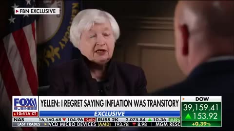 Janet Yellen has said: I regret saying inflation was transitory.