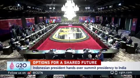 Indonesian president hands over G20 presidency to India