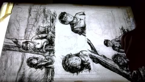 Lo-fi Draw and Chill: Charcoal Art for Page 132