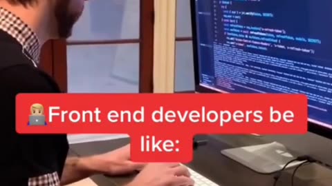 Front end developer be like