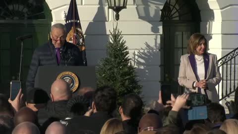 Chuck Schumer atChuck Schumer at same sex marriage ceremony at WH: "This is about making life better for millions of LGBTQ Americans ... but it's also about the countless children and families who will be protected by this bill..." same sex