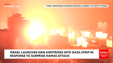 Israel_Continues_To_Fire_Airstrikes_Into_Gaza_Strip_In_Response_To_Surprise_Hamas_Attack