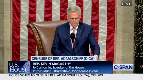 The House has voted to censure Democratic Rep. Adam Schiff