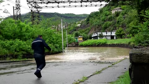 Heavy flooding forces evacuations on Armenia-Georgia border