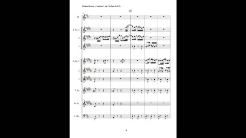 Johannes Brahms – Capriccio No. 2, Op. 76 (Saxophone Octet + Flute & Contrabassoon)