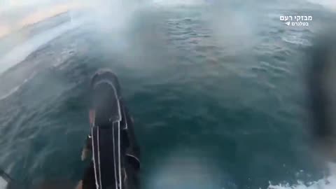 🌊🇮🇱 Israel War | Longer Footage: Israeli Navy Intercepting Hamas Commandos in Water | RCF