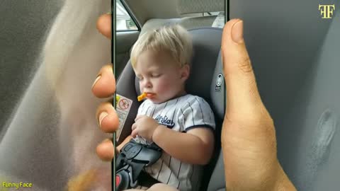 Little baby falling asleep moment video cutest baby funny video